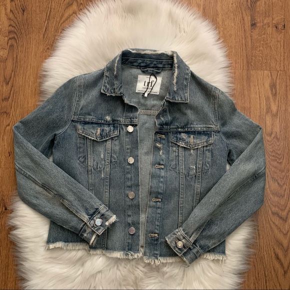 Zara Jackets & Blazers - Zara TRF Blue Denim Distressed Jean Jacket XS